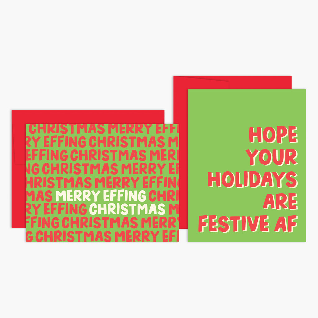 Festive AF! Holiday Card Set